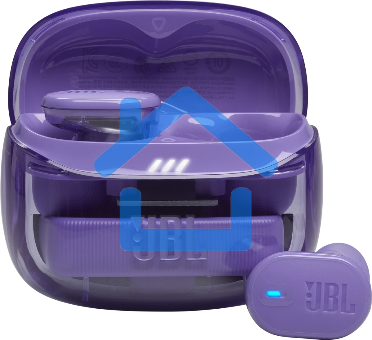 Наушники JBL, модель Tune Buds 2 Ghost фиолетовый
