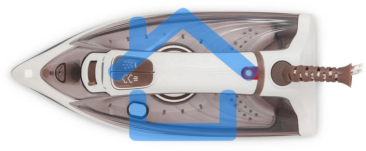 Утюг Maxwell MW-3047, 2400Вт, белый/коричневый