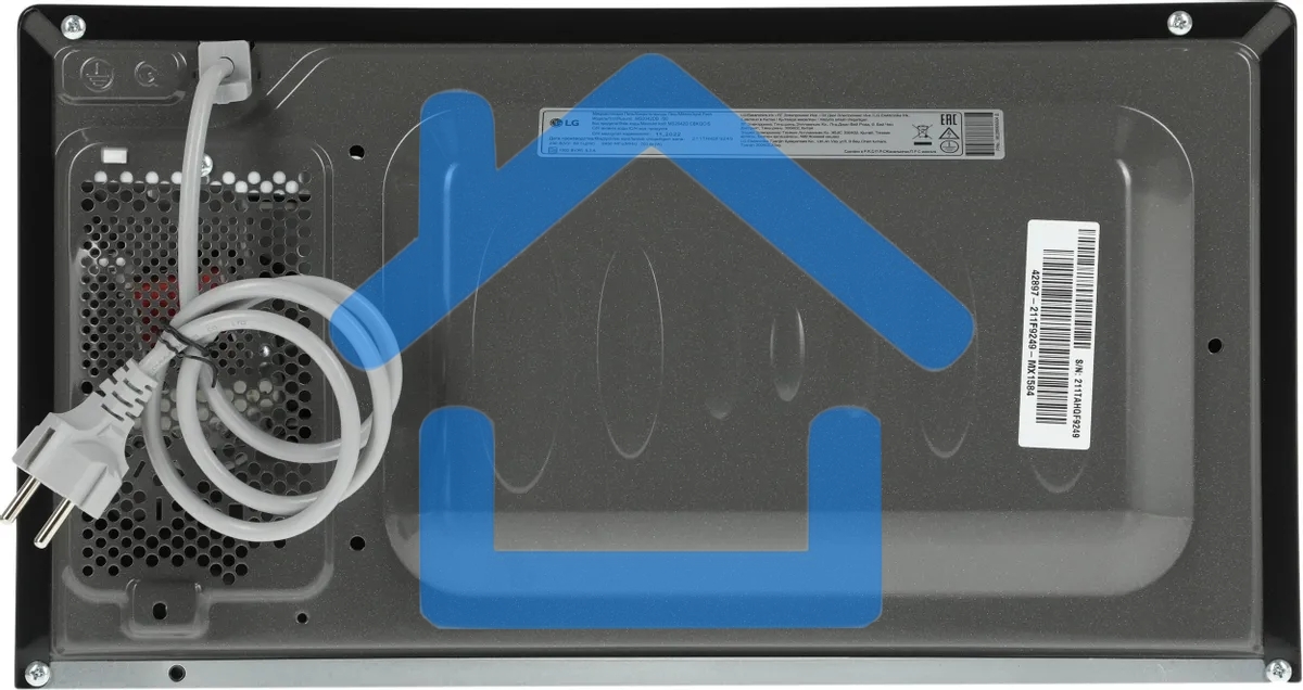 Микроволновая печь LG MS2042DB черный, 20 л, 700 Вт, переключатели - сенсор