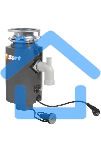 Измельчитель пищевых отходов Bort TITAN 4000 390 Вт; 4,2 кг/мин; 2800 об/мин; 1200 мл; Металл ; набор аксессуаров 4 шт [91275769] 91275769