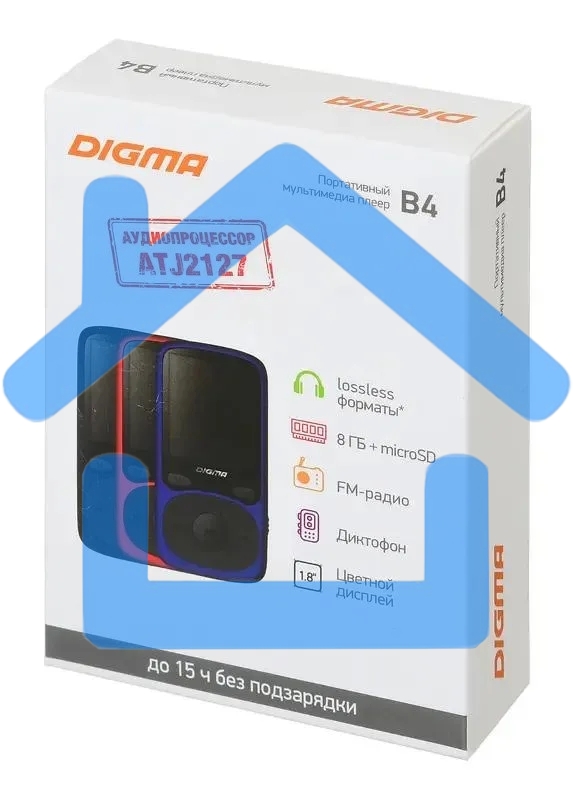Плеер Hi-Fi Flash Digma B4 8Gb черный/1.8