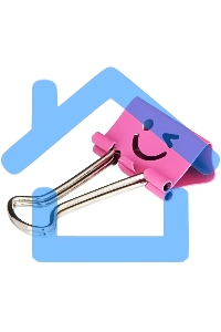 Зажимы Deli 8486 smile 25мм ассорти (упаковка: 48шт) пластиковая туба