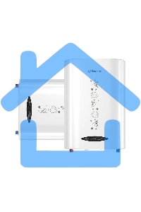 Водонагреватель Thermex Aris 30 1.5кВт 30л электрический настенный/белый