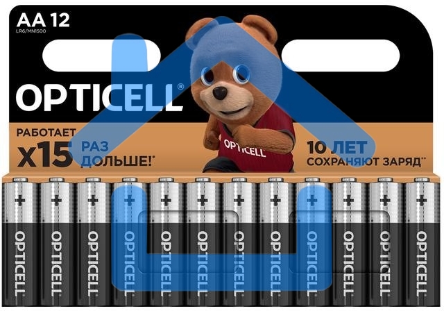 Элемент питания алкалиновый AA/LR6 (блист. 12шт) Basic Opticell 5051010