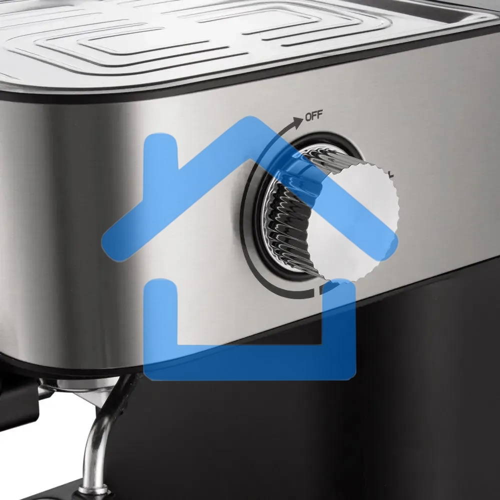Кофеварка рожковая Redmond RCM-M1513 серебристый/черный, исп. кофе - молотый, 1.5 л, 1050 Вт, 15 бар