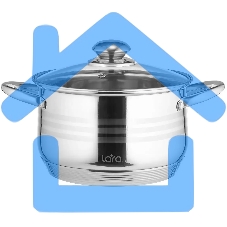 Кастрюля LARA LR02-581 SONATA 18x11,5 см, 2.9 л, 7-СТУПЕНЧАТОЕ ДНО, комбо-полировка, крышка, нержавеющая сталь