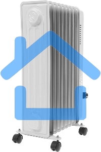 Обогреватель масляный Centek CT-6203-9 (9 секций) белый, 2400 Вт, 20 м2, 3 режима, термостат