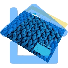 Папка на молнии ZIP Silwerhof FABRIC A5+ ПВХ 0.25мм