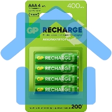 Аккумулятор GP RECHARGE AAA NiMH 400mAh (4шт)