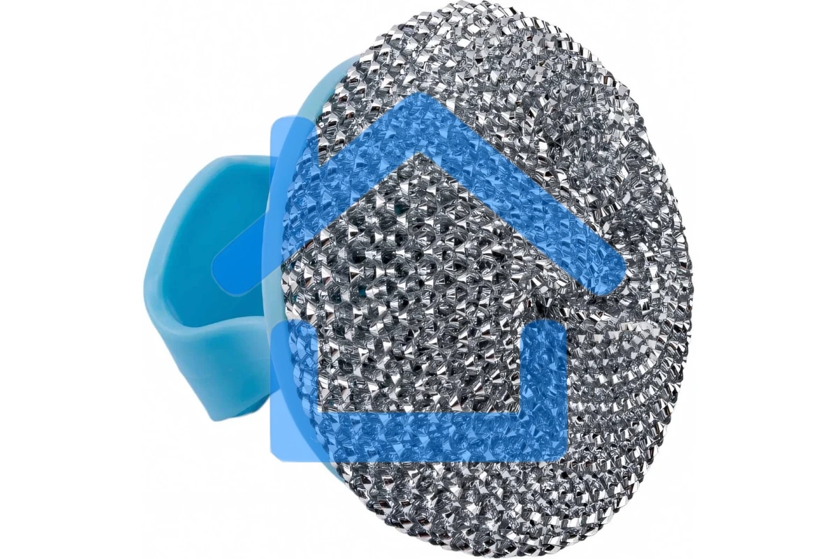 Губка для мытья посуды SM-06 с держателем (металл) (104465)