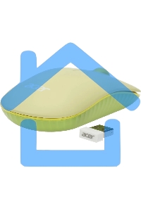 Мышь беспроводная Acer OMR205 зеленый/желтый, 1200 dpi, радиоканал, USB, кнопки - 3