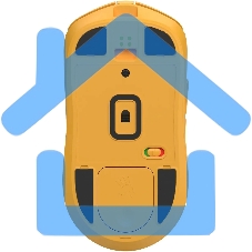 Мышь беспроводная/проводная A4Tech Bloody R72 Ultra Duo желтый, 20000 dpi, радиоканал, USB, кнопки - 7