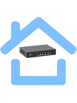 Коммутатор SKAT PoE-4E-1G PoE Plus 65Вт порты: 4-Ethernet 1-Uplink