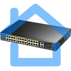 Коммутатор Cudy GS1026PS2, (L2) 26x1Gbит/с 2xКомбо(1000BASE-T/SFP), 2SFP, 24PoE, 300W, неуправляемый