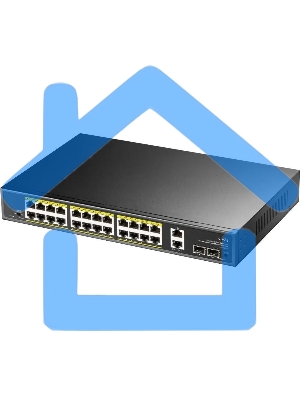 Коммутатор Cudy GS1026PS2, (L2) 26x1Gbит/с 2xКомбо(1000BASE-T/SFP), 2SFP, 24PoE, 300W, неуправляемый