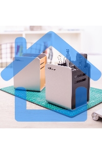 Подставка Deli E9137 для письменных принадлежностей, 90х80х110мм, ассорти, пластик