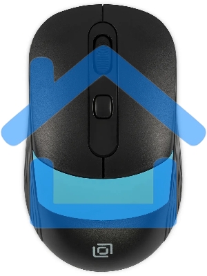 Мышь беспроводная Oklick 310MW черный/синий, 3200 dpi, радиоканал, USB, кнопки - 4