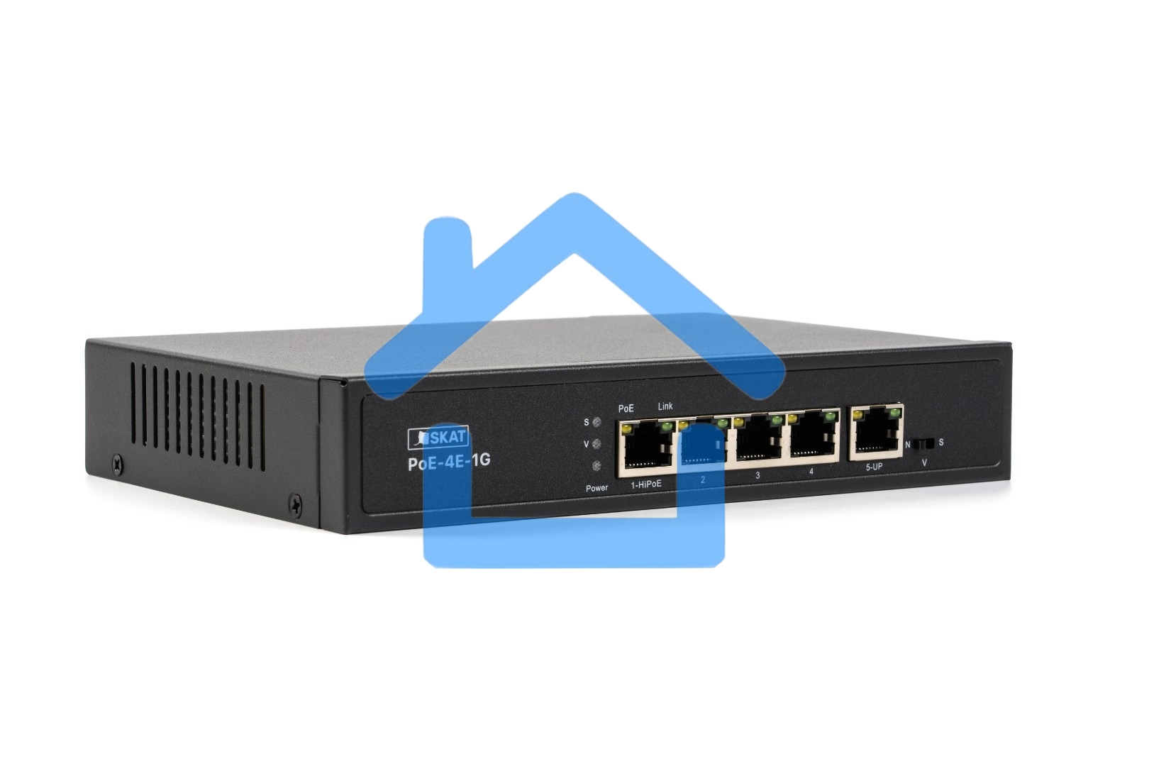Коммутатор SKAT PoE-4E-1G PoE Plus 65Вт порты: 4-Ethernet 1-Uplink