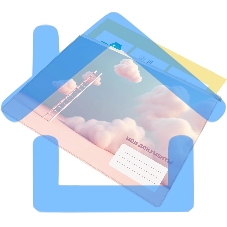 Папка на молнии ZIP Silwerhof CLOUD A5+ ПВХ 0.25мм