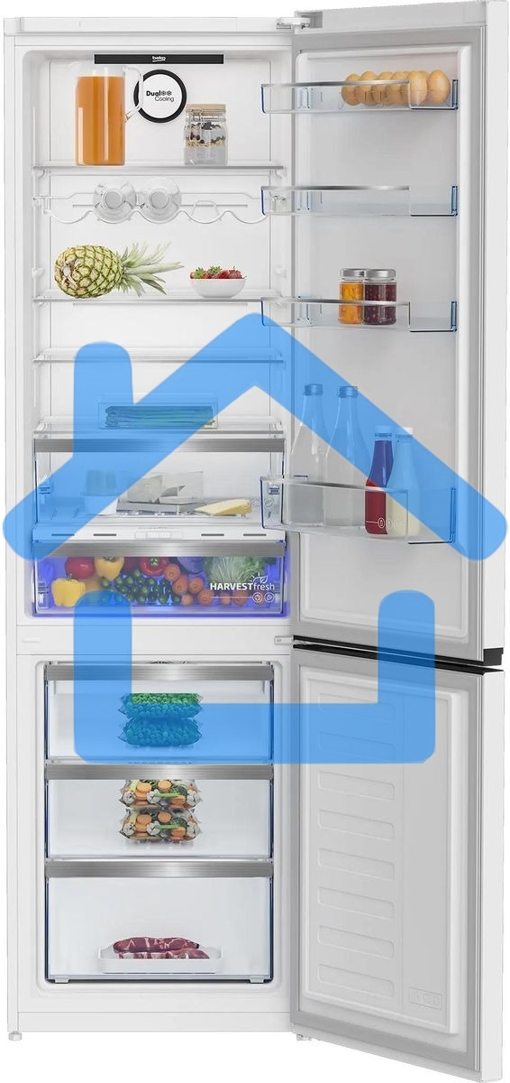 Холодильник Beko B5RCNK403ZW белый двухкамерный 257/100л морозилка снизу, No Frost