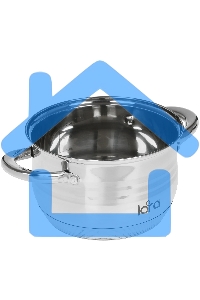 Кастрюля LARA LR02-581 SONATA 18x11,5 см, 2.9 л, 7-СТУПЕНЧАТОЕ ДНО, комбо-полировка, крышка, нержавеющая сталь