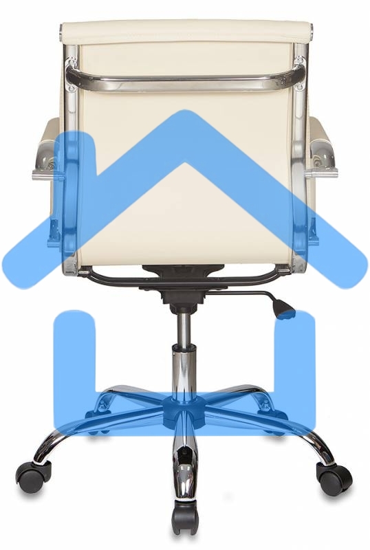 Кресло руководителя Бюрократ CH-993-Low/Ivory слоновая кость, низкая спинка, искусственная кожа, крестовина хромированная