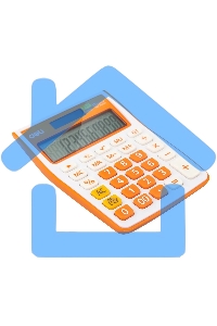 Калькулятор настольный Deli E1238/OR оранжевый 12-разр.