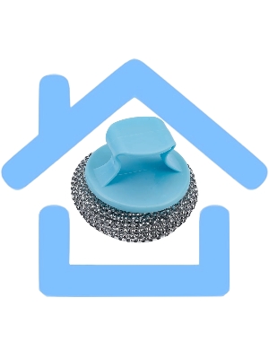 Губка для мытья посуды SM-06 с держателем (металл) (104465)