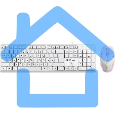 Комплект клавиатура + мышка Defender LINE MOTION C-977 RU белый