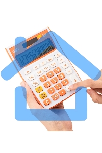 Калькулятор настольный Deli E1238/OR оранжевый 12-разр.