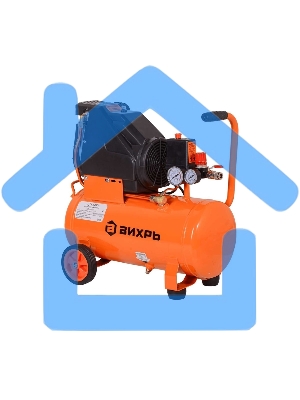 Компрессор винтовой Вихрь КП-195/24 безмасляный 195л/мин 24л 1100Вт оранжевый/черный 74/3/20
