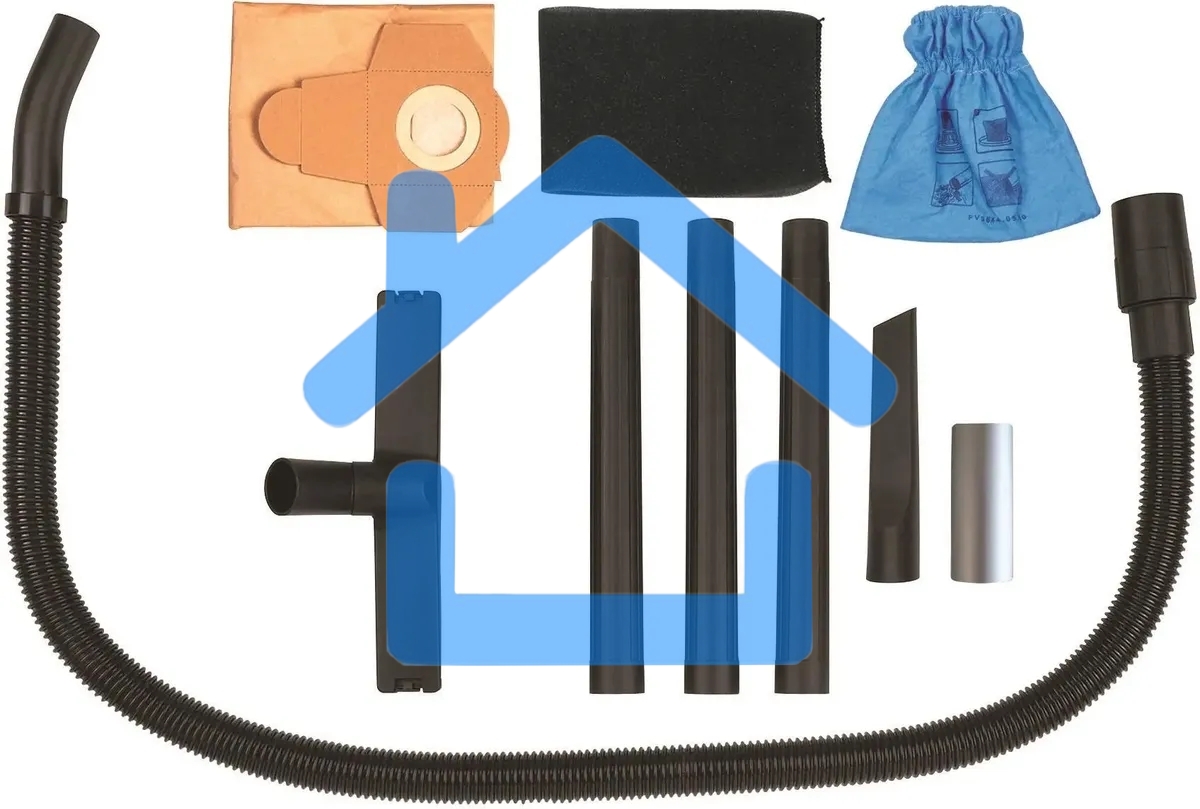 Строительный пылесос Einhell TC-VC 1820 S Kit серебристый/красный, 1250 Вт, уборка сухая/влажная, пылесборник мешок, 20 л