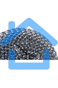 Губка для мытья посуды SM-06 с держателем (металл) (104465)