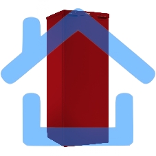 Холодильник Pozis RS-416 красный однокамерный 186/22 л морозилка сверху