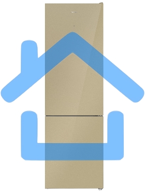 Холодильник Maunfeld MFF200NFBG бежевый двухкамерный 271/106л морозилка снизу, Total No Frost