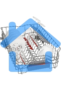 Встраиваемая посудомоечная машина Bosch SPV4HMX65Q, серебристый, 45 см, 10 компл., 45 дБ, класс A+