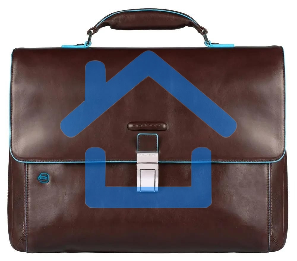 Портфель Piquadro Blue Square CA3111B2/MO, коричневый, натур.кожа/нейлон