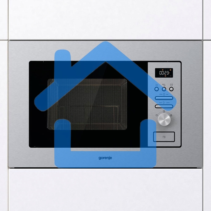 Микроволновая печь встраиваемая Gorenje BM201AG1X нержавеющая сталь, 20 л, 800 Вт, переключатели - поворотный механизм/кнопки