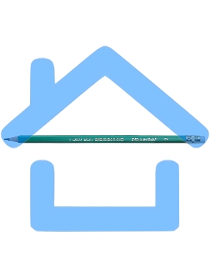 Карандаш чернографитный Silwerhof Favorit 120635-00 2.2мм HB, шестигранный, пластик зеленый, коробка с европодвесом ластик