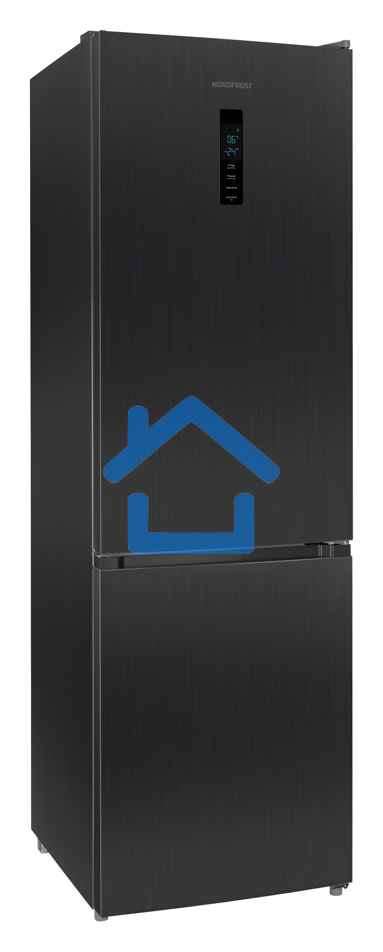 Холодильник Nordfrost RFC 390D NFXd темная нержавеющая сталь двухкамерный 240/95л морозилка снизу