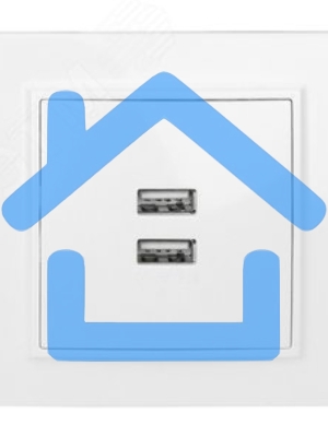 Розетка EKF ERR-2USB-100 Минск USB 2-местная СП 2,1А белая