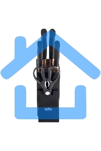 Набор ножей LARA LR05-55 6 предметов: Подставка (сосна) +4 ножа (Soft touch, мед. больстер) +ножницы