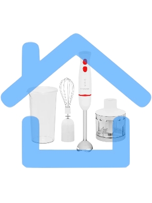 Блендер погружной Starwind SBP2242 500Вт белый/оранжевый