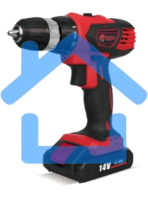 Дрель-шуруповерт Edon AD-14C, Аккумуляторная, 20В, 2 АКБ, Кейс