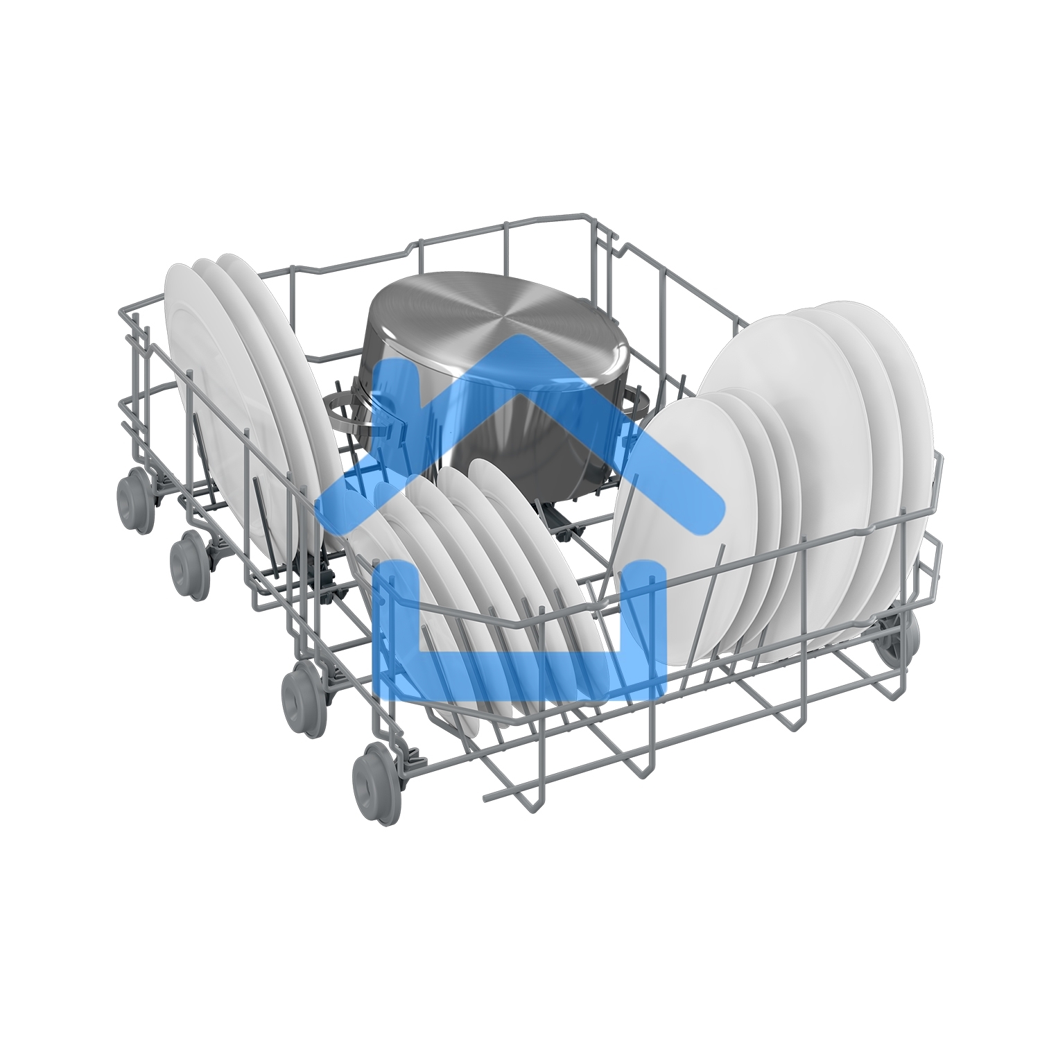 Посудомоечная машина Beko DVS050R02S, серебристая, 44.8 см, 10 компл., 49 дБ, класс A