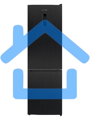 Холодильник Nordfrost RFC 390D NFXd темная нержавеющая сталь двухкамерный 240/95л морозилка снизу