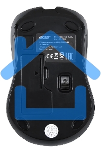Мышь беспроводная Acer OMR010 черный, 1200 dpi, радиоканал, USB, кнопки - 3