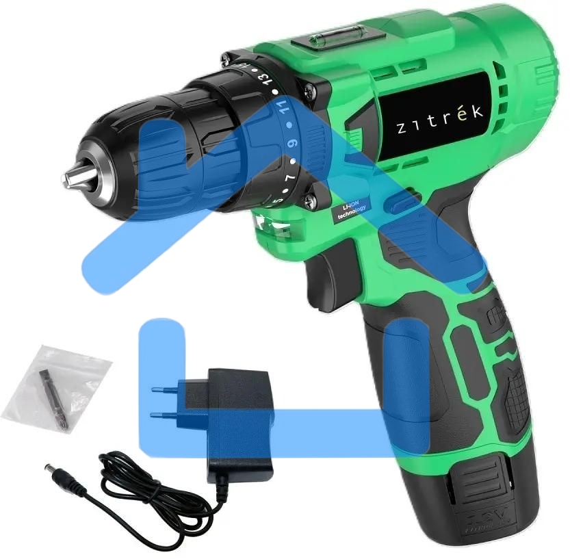 Дрель-шуруповерт Zitrek Green Li Plus 083-1021, Аккумуляторная, 12В