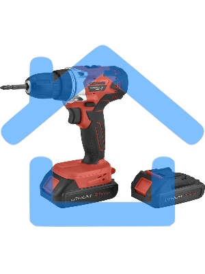 Дрель-шуруповерт Парма ДША-02-2021/2Li аккум. патрон:быстрозажимной (кейс в комплекте) (02.021.00016)