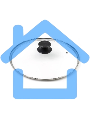 Крышка LARA LR01-99 28 см стеклянная универсальная, стильная ручка